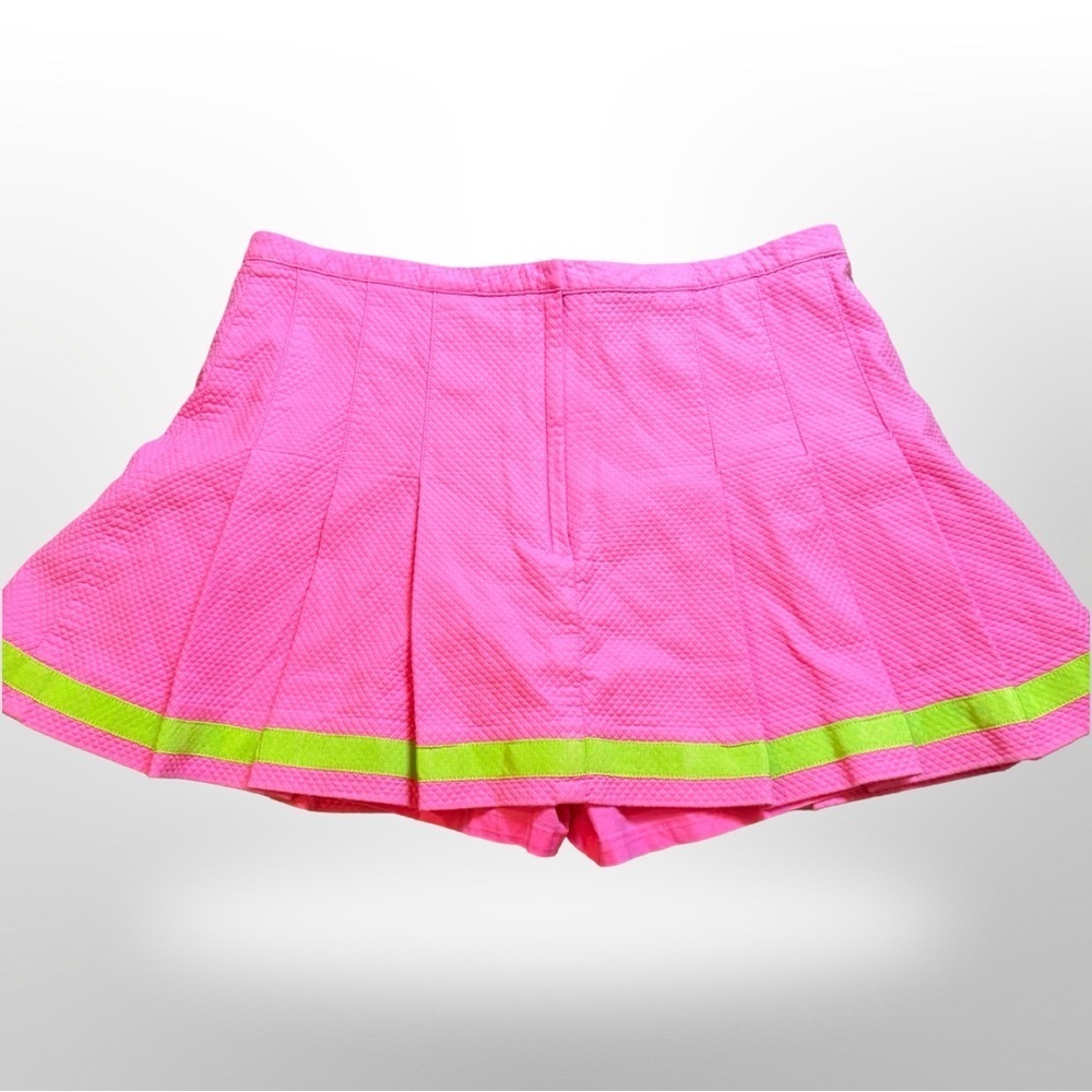 💖 Lilly Pulitzer Preppy Pink Tennis Skort | Lime Green Trim | Size 4 - Picture 4 of 11